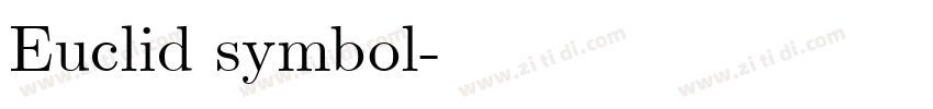 Euclid symbol字体转换